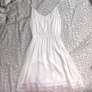 White lace mini dress